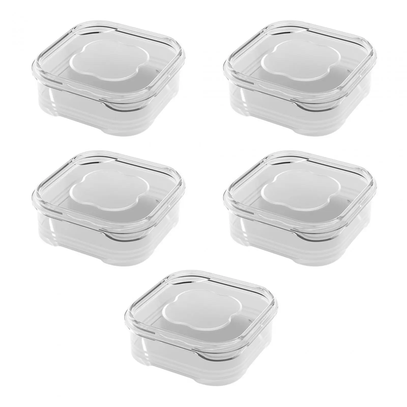 5x Container Fruit Vegetable Storage Container with Sealing Lid Stackable Food Storage Container Fridge Saver Containers 350ml