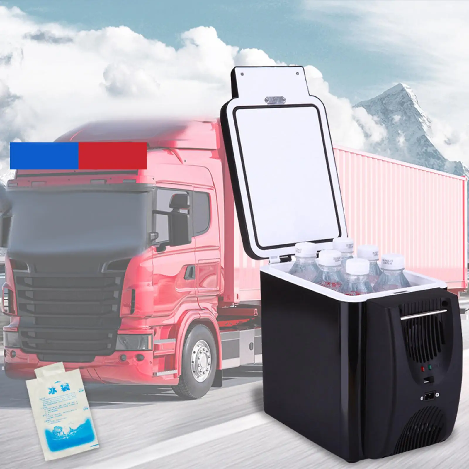 6 Liter Mini Fridge Cooler and Warmer Cooling Warming Dual Use 12V Car Refrigerator for Office Picnic Cars Living Room Drinks