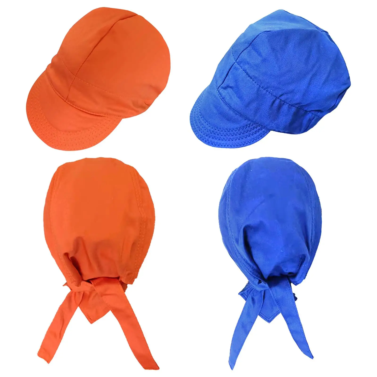 Welding Caps Hoods Head Protective Bandana Type Work Caps Welders Fire Resistant Anti Scalding Hat Adjustable Cotton Welding Hat
