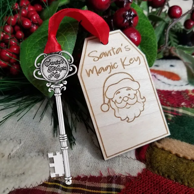 Heiheiup Santa's Key For House With No Chimney Ornament Santa Key