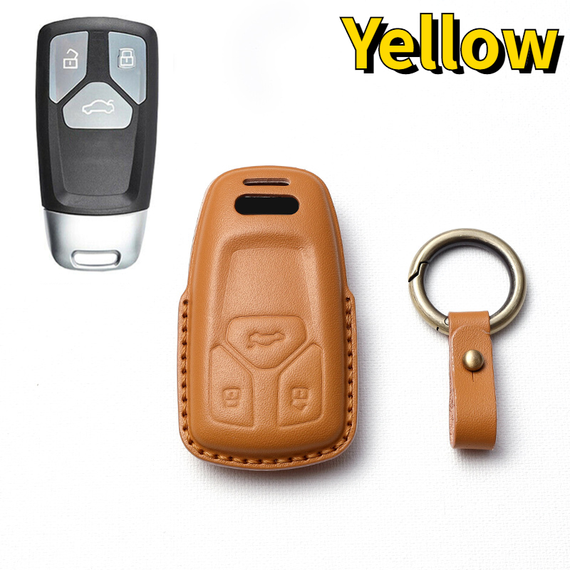 Custodia/cover per Chiave/telecomando in pelle fatta a mano per Audi A4 B9 A5 A6L A6 S4 S5 S7 8W Q7 4M Q5 TT TTS RS coupé accessori per lo Styling - S10c5b60f82fa4e1bb41dc1dc00deb371e