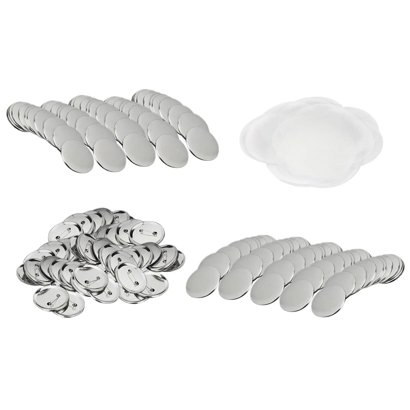 Blank Pins Buttons Aluminum Clear Machine Corsage Pieces Bottom Set Children