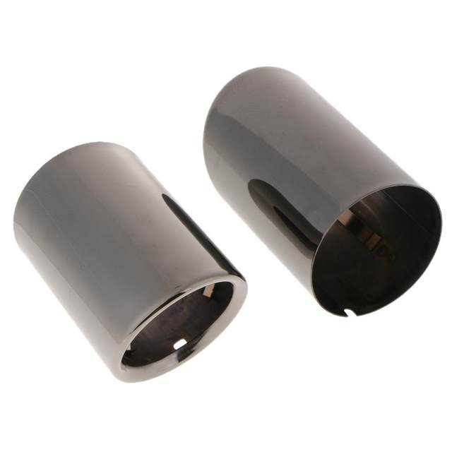 2PCS Stainless Steel  Exhaust Tips for bmw F10 F18 (Titanium Black)
