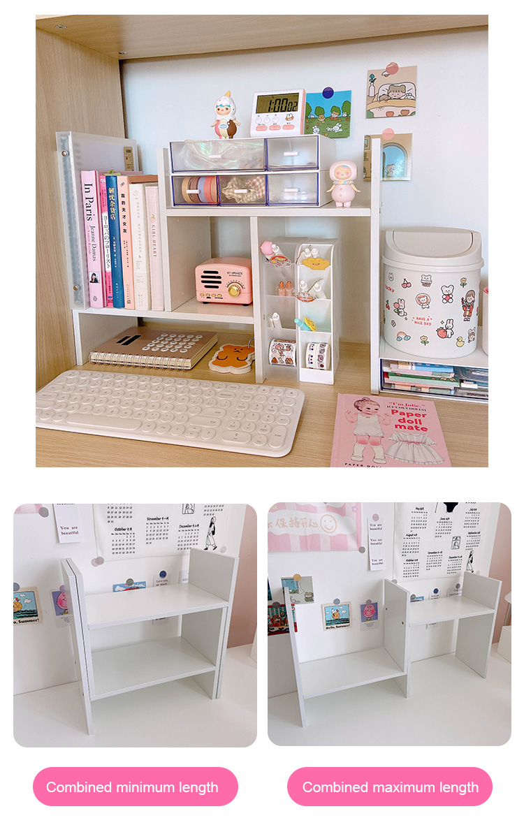 kawaii prateleira de armazenamento diy suporte de mesa de escritório organizador de mesa estante inserção prateleira para quarto das crianças