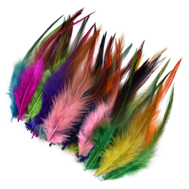 20 Stück farbige Fasanenfedern für Bastelarbeiten, Schmuckherstellung, Dekoration, Traumfänger, Hahn, Huhn, Karneval, Handarbeitszubehör – Detail 2