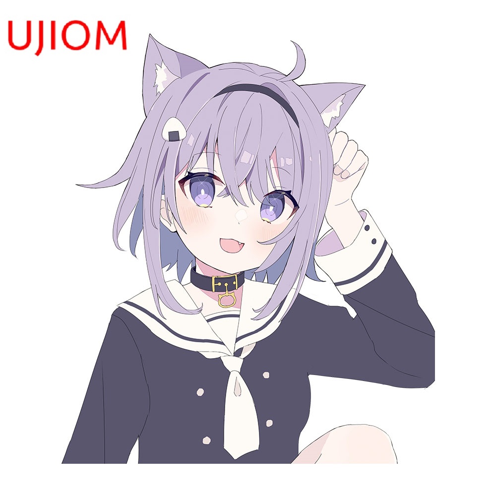 UJIOM для Hololive Nekomata Okayu Милая Наклейка на стену Водонепроницаемая  виниловая аниме наклейка для гостиной ванной комнаты спальни декоративная  ...