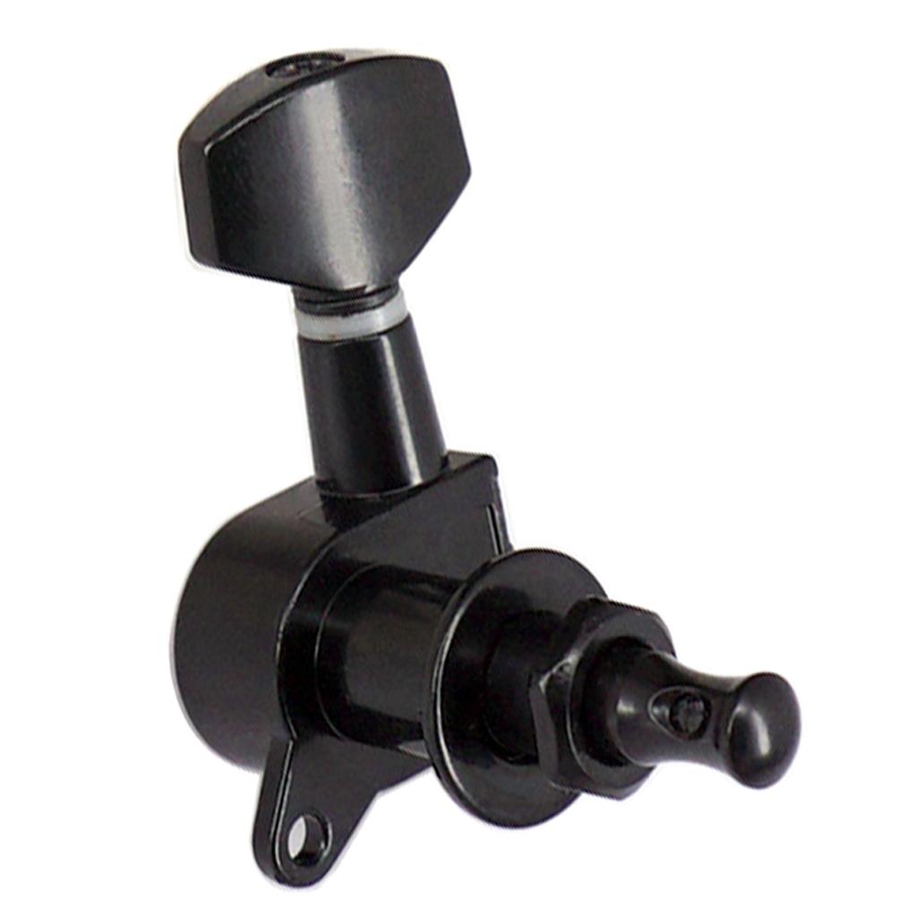 Description Picture 5 of itemTooyful 6x Black Electric Classical Guitar String Tuning Peg Keys Tuners Enclosed 6R Machine Heads for Steel String