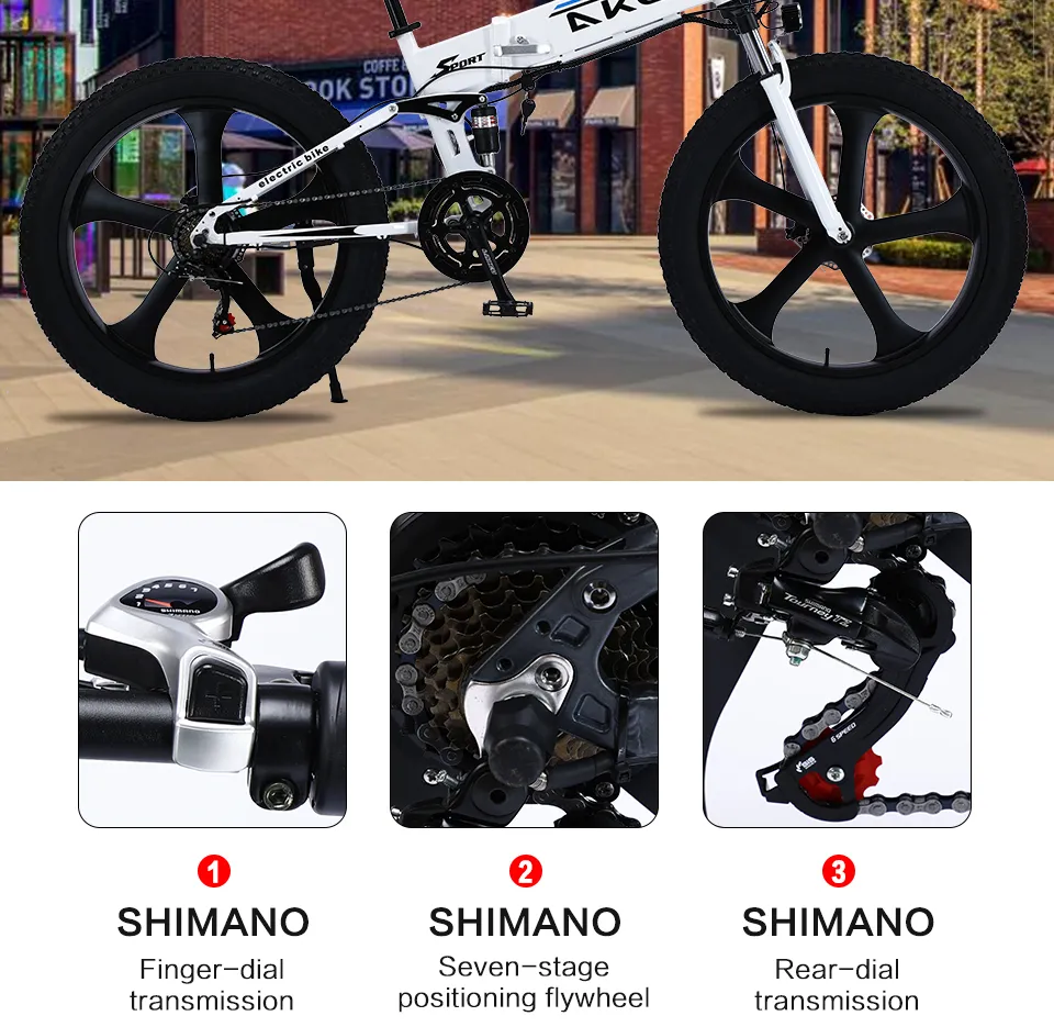 Title 15, Electric Bike with Fat Tire, Mountain Bike, Sno...