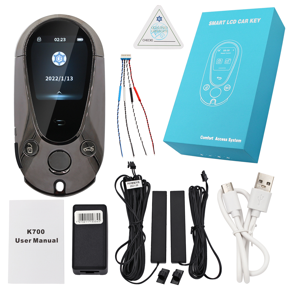 Chiave LCD intelligente universale K700 per BMW/Benz/Audi/Land Rover/Buick/Honda/VW/Toyota/Ford/Fiat tutte le auto originali con avvio a una chiave - S10de00814eb74db0809ba5205e677cb0H