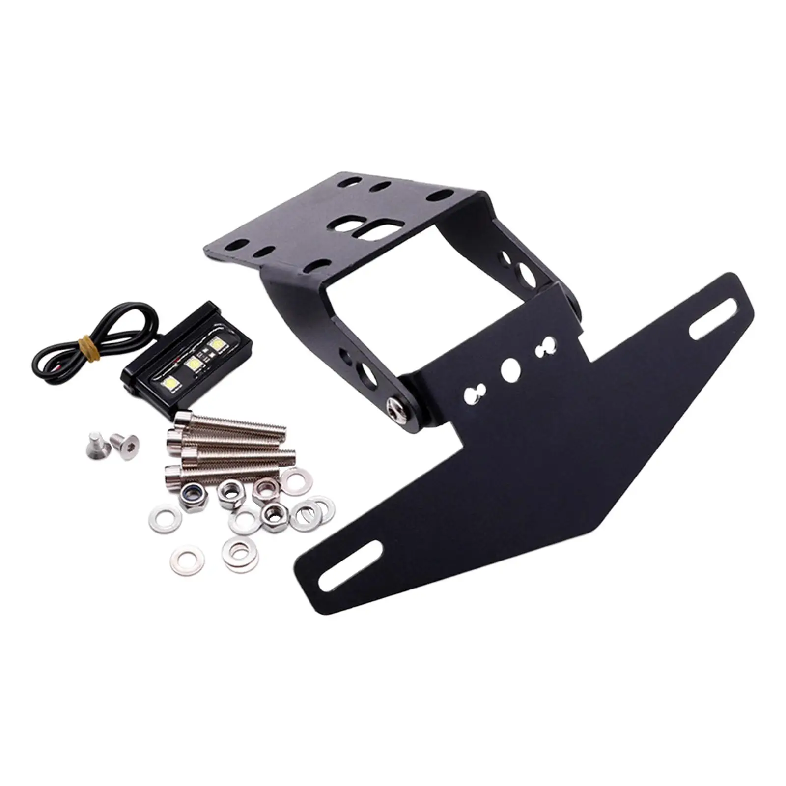 Motorcycle Licence Plate Holder Rear Tail   Mount Bracket for 125 200 250 390 2017-2021 with LED Light Parts Black