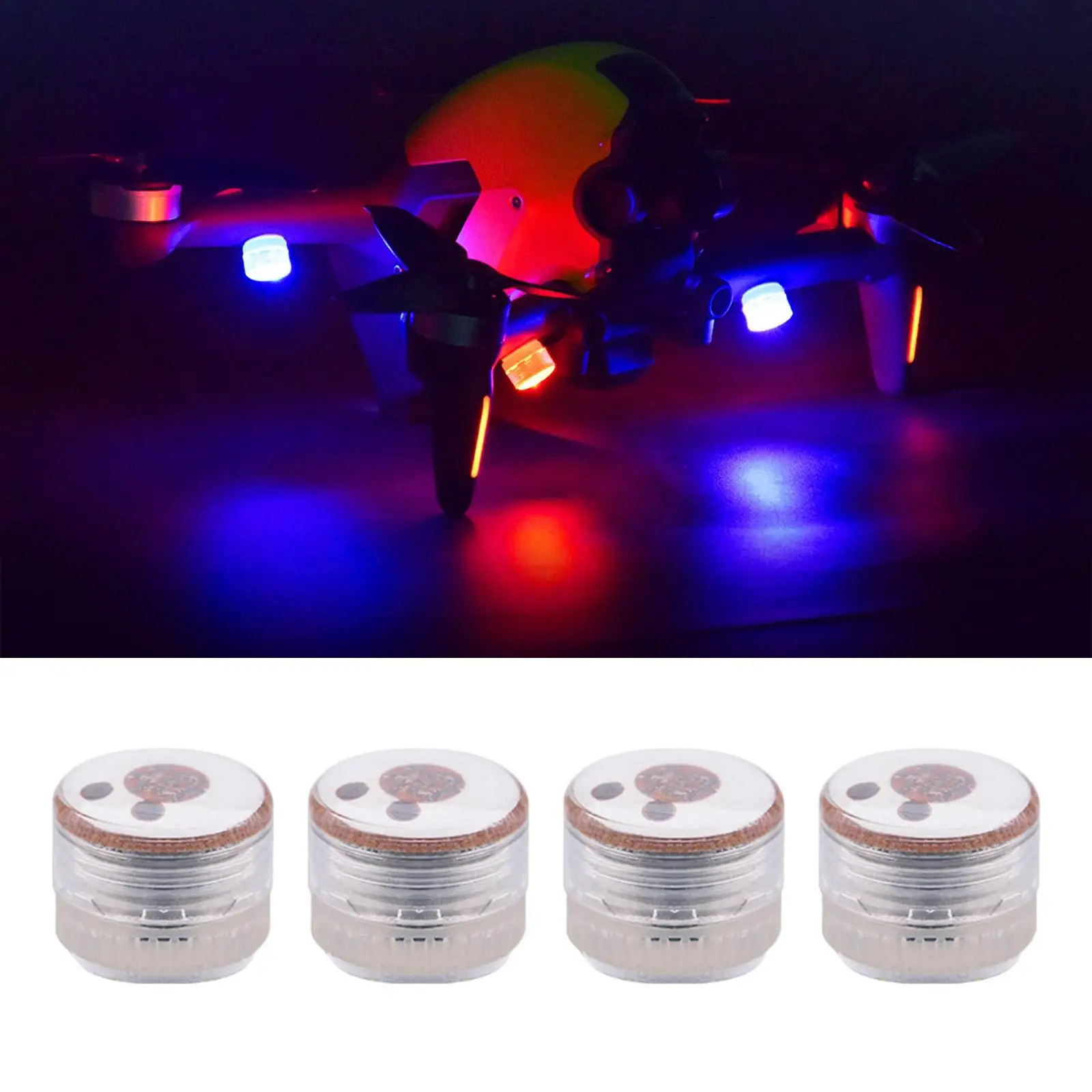 RC Drone Night , Drone Strobes Flash Lamp [4-Piece Set] Compatible with DJI  Planes / Mavic Air 2 / Mavic