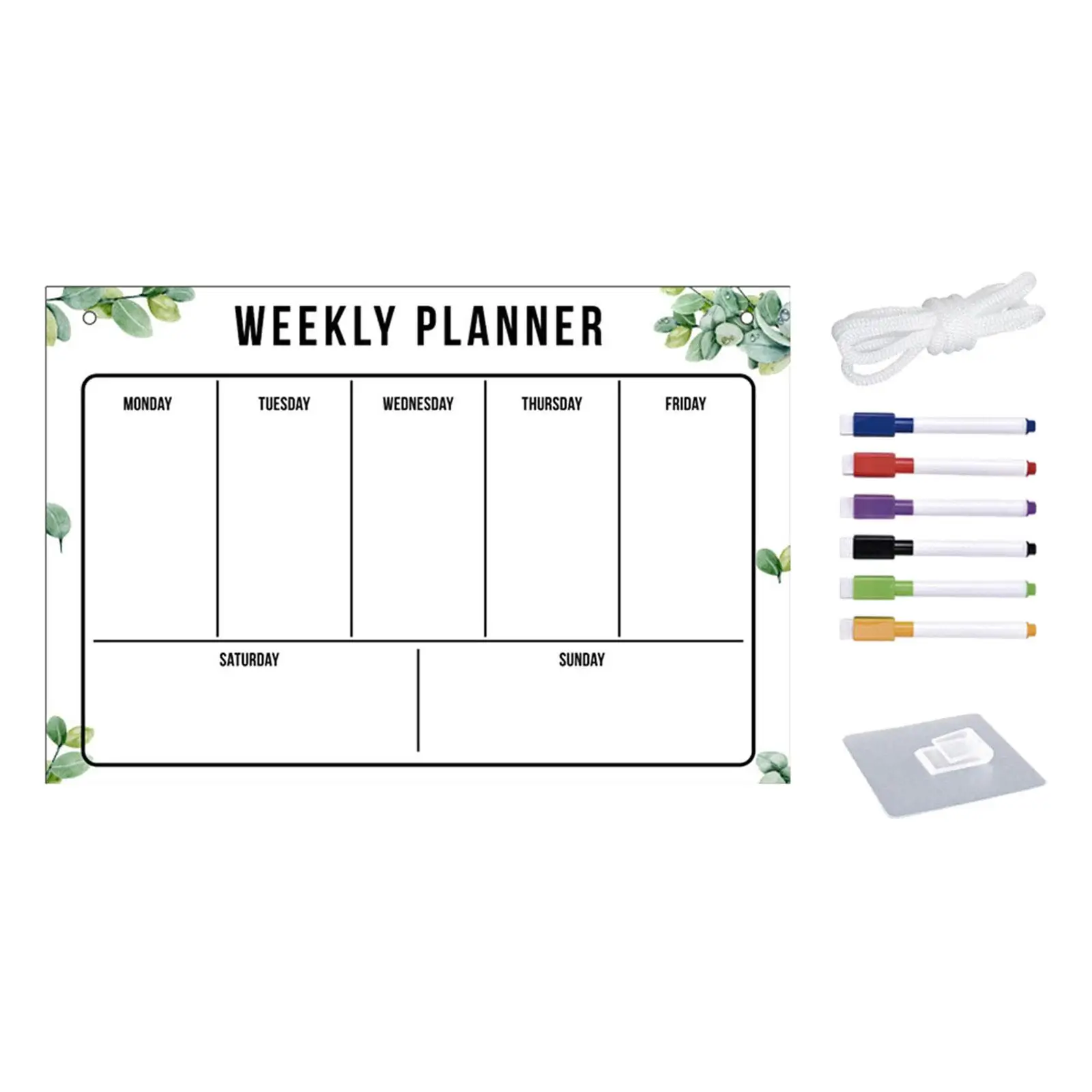 Dry Erase Board Transparent White Board Portable Weekly Planning Board for Fridge Special Events Conference Room Office