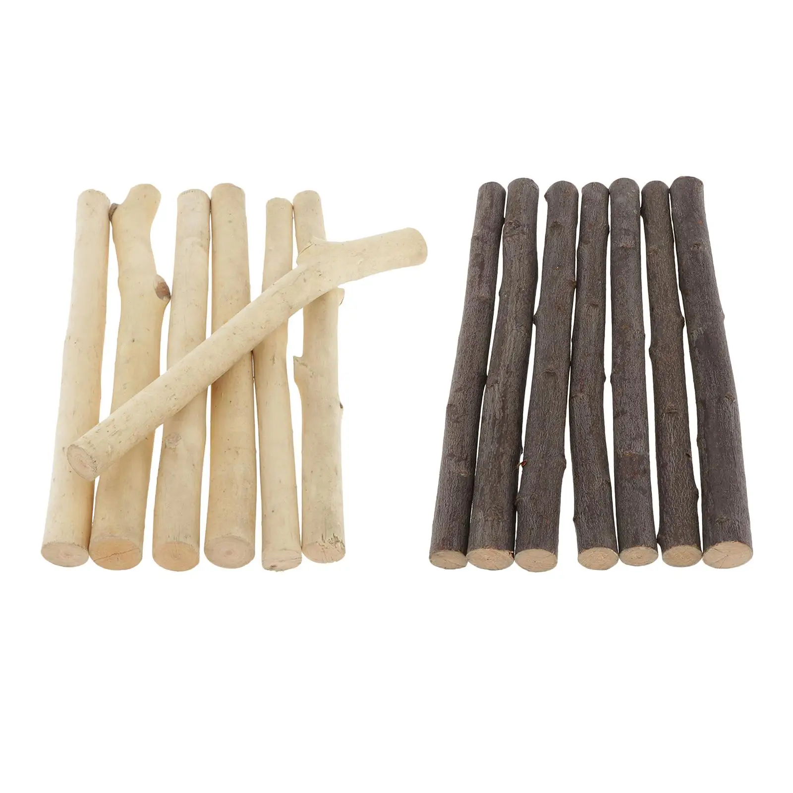 7 pieces unfinished wooden chopsticks dowel rods for diy crafts, natural