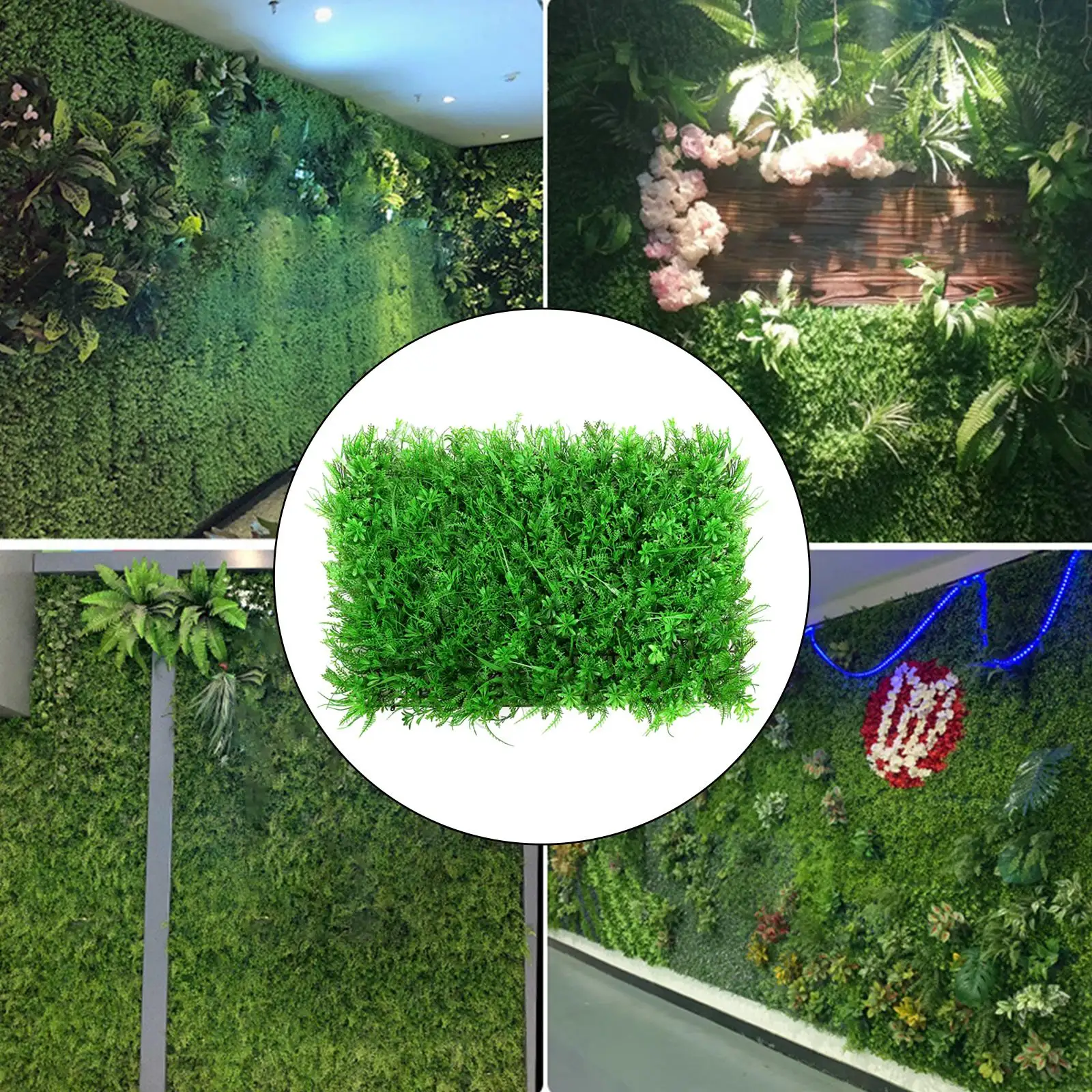 Artificial Hedge Panel Privacy Fence Photography Backdrop Green Topiary Fence Screening for Indoor Outdoor Decoration