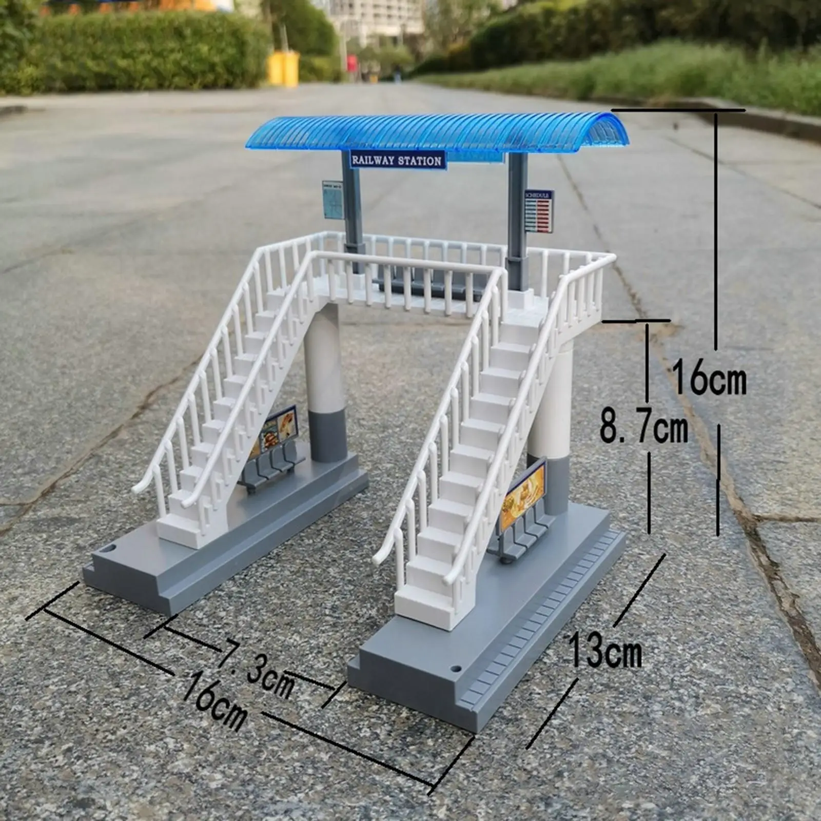 Train Station Station Platform Building Model for Micro Landscape Railway Railroad