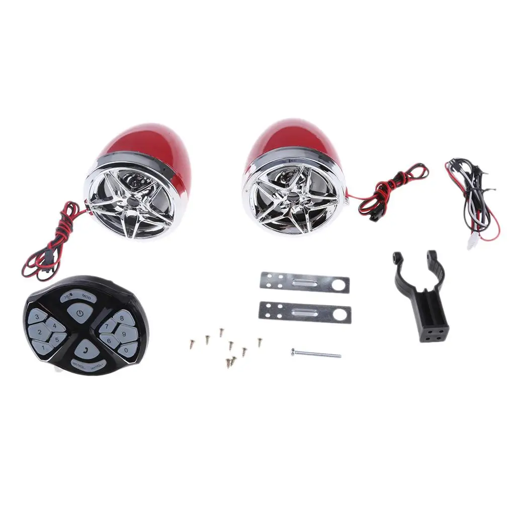 Waterproof Motorcycle Audio FM System Stereo Speakers Kits