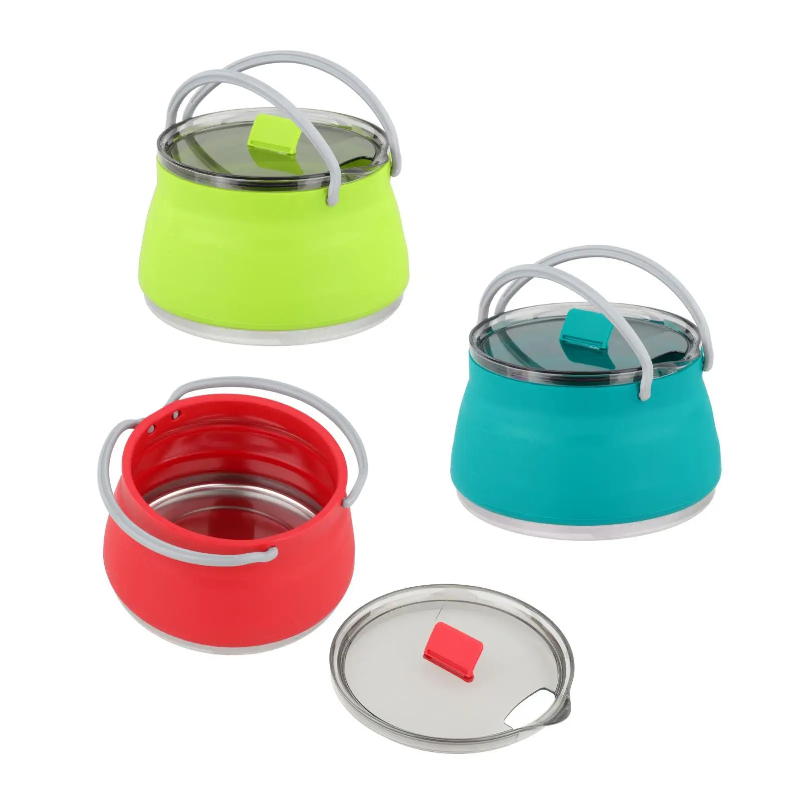  Silicone Travel Foldable Pot Portable Collapsible Camping Kettle for Coffee Milk er  Travel Supplies