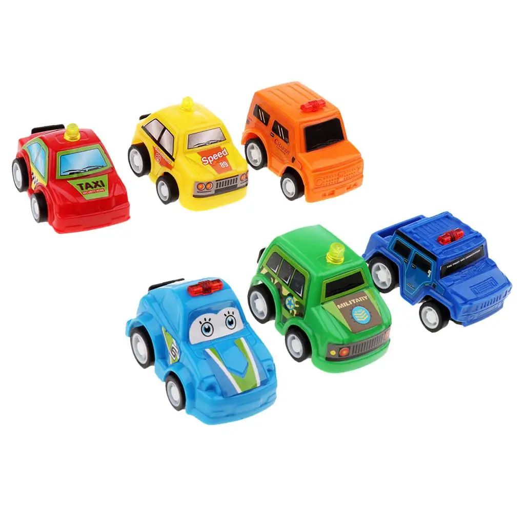 6 pcs Classic Boy&Girl Vehicle Kids Child Toy Mini Small Pull Back Car Racer