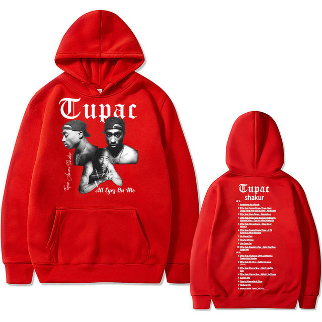 Rapci Tupac 2pac Hip Hop Hoodie erkek moda Hoodies erkekler kad nlar buyuk beden kazak erkek siyah Streetwear adam Vintage kazak AliExpress