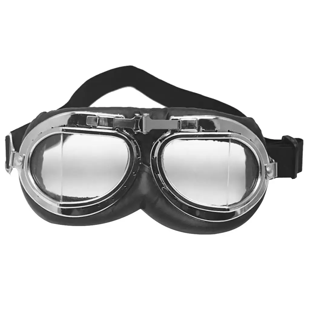 Universal Motorcycle  Shatterproof Dustproof Goggles Eyewear Black