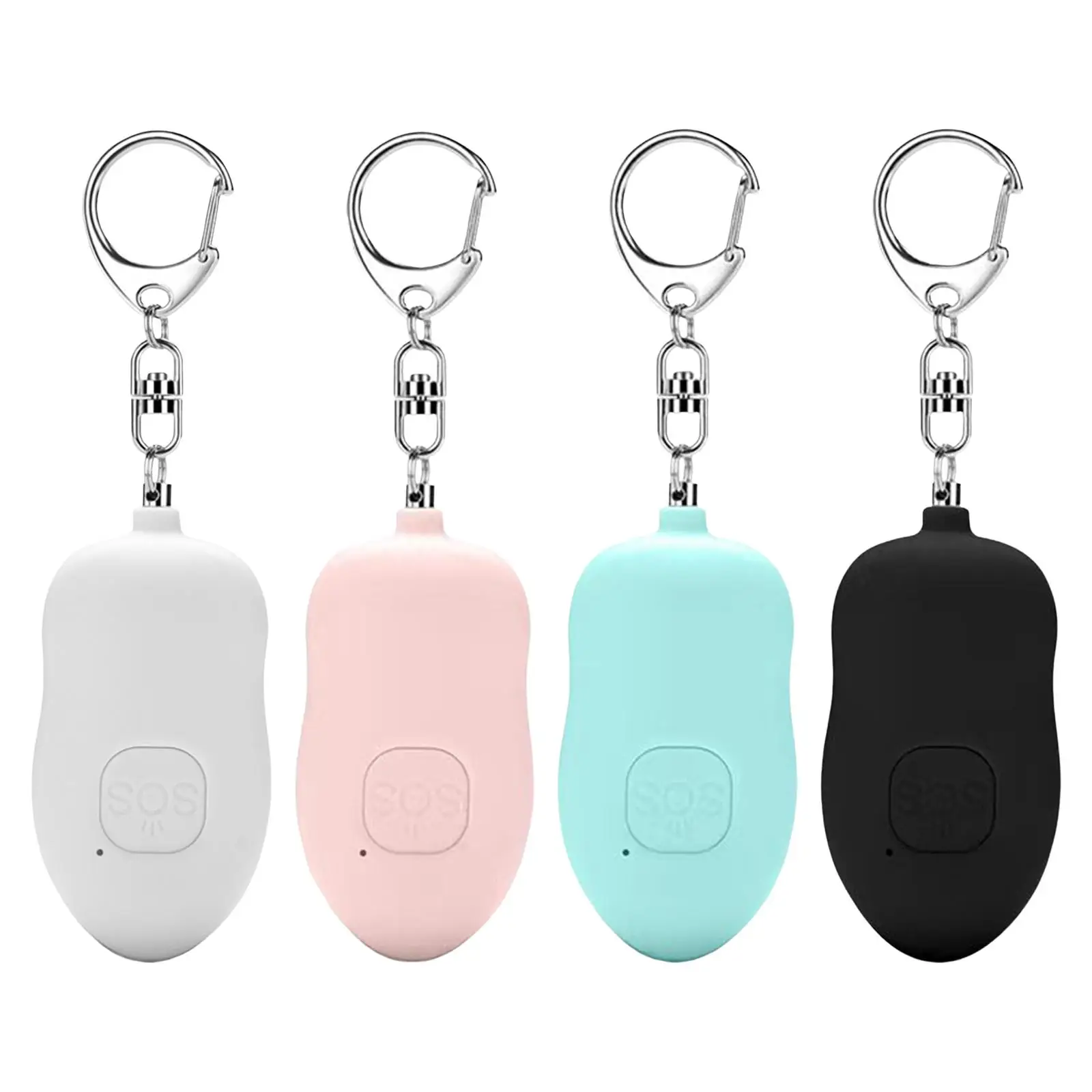 Personal Alarm Emergency LED Flashlight Quick Charging Whistle Security Alarm Keychain for Night Running