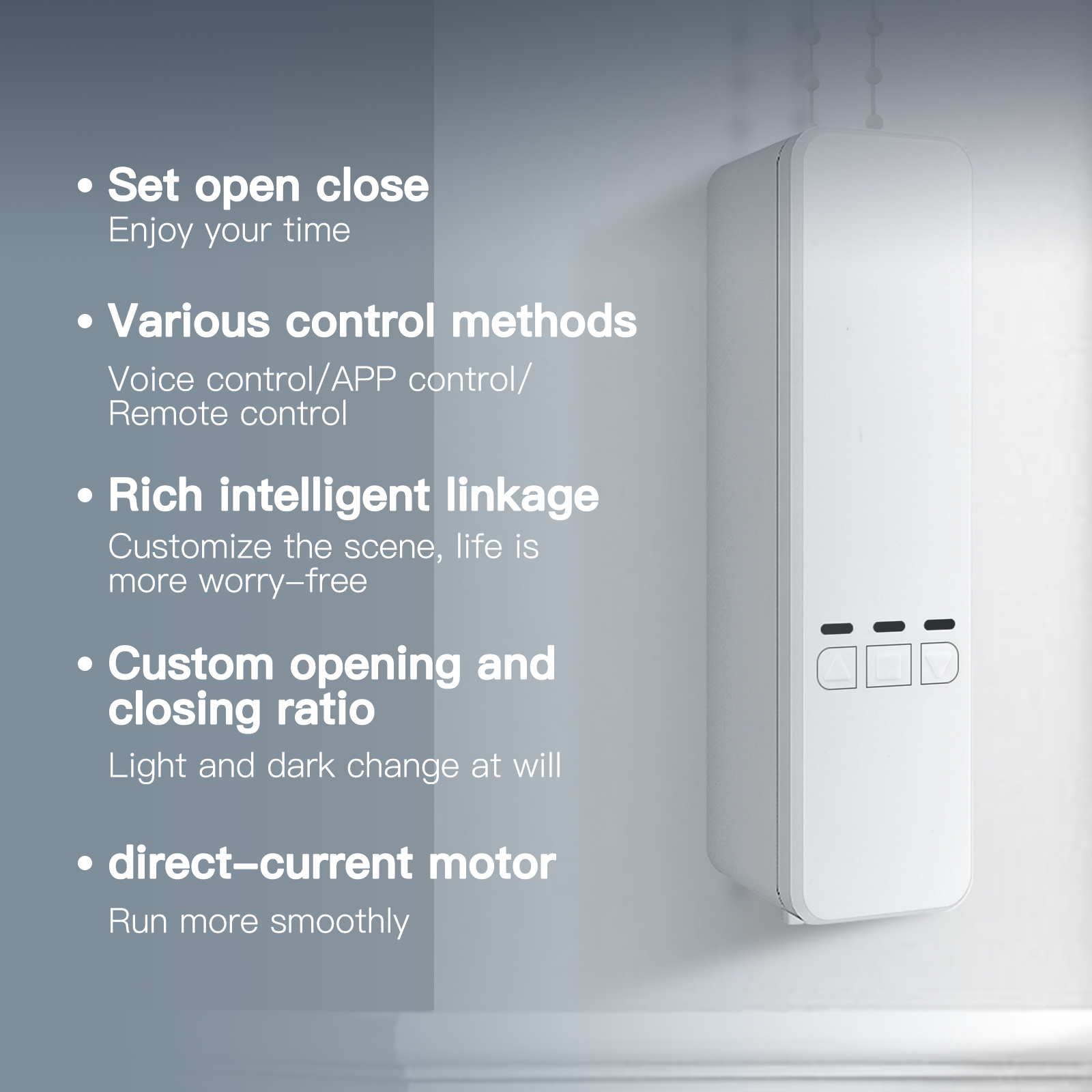MOES Tuya WiFi Smart Motor Electric Chain Roller Blinds Shade Shutter Drive RF Remote Kit Smart Life App via Alexa/Google