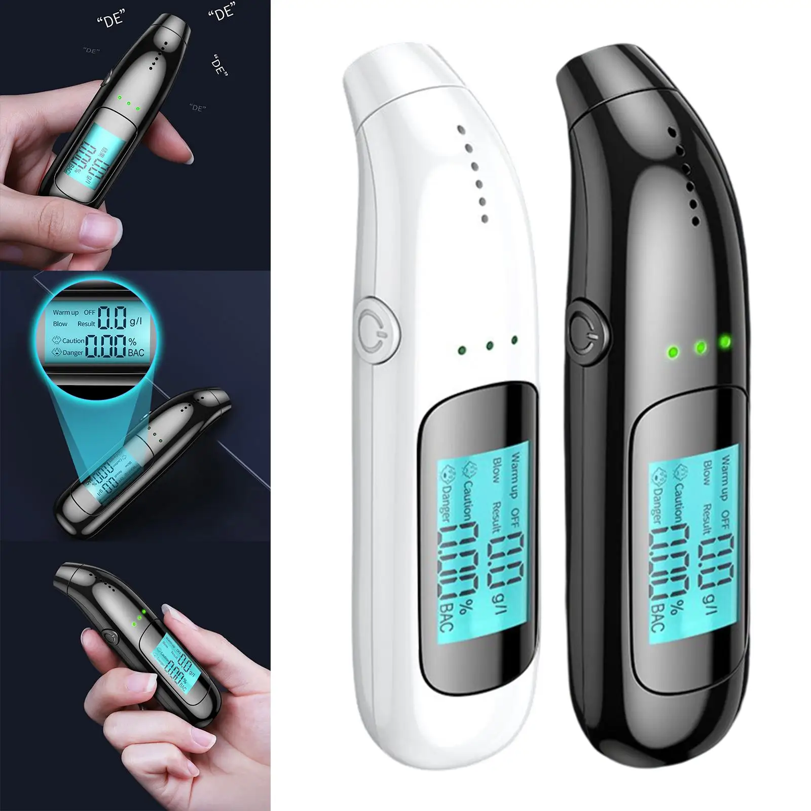 Mini LCD Digital Breath Alcohol Tester Lightweight   for Drivers