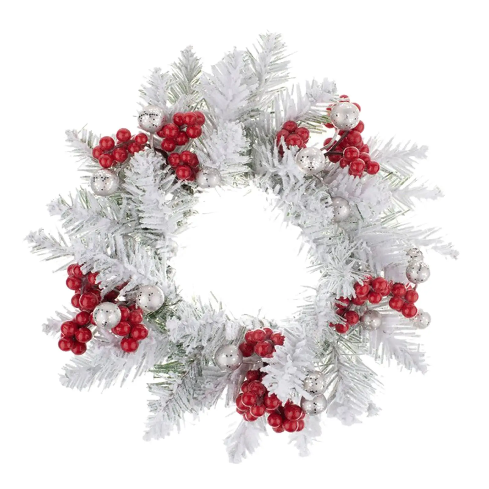 Christmas Candle Wreath Decorative Candles Holder Creative Wreath Garland for Xmas Dining Room Dinner Thanksgiving Wedding