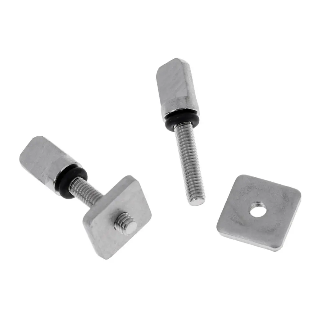 Set of 10 Stainless Steel Premium Fin  High Strength Thumb Screw & Plate