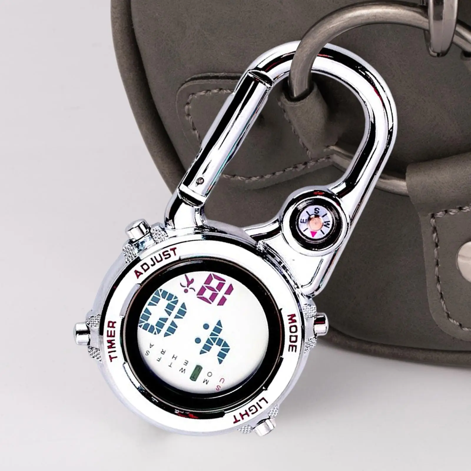 Digital Carabiner Watch Electronic Watch Backpack Fob Watch for Men and Women for Office