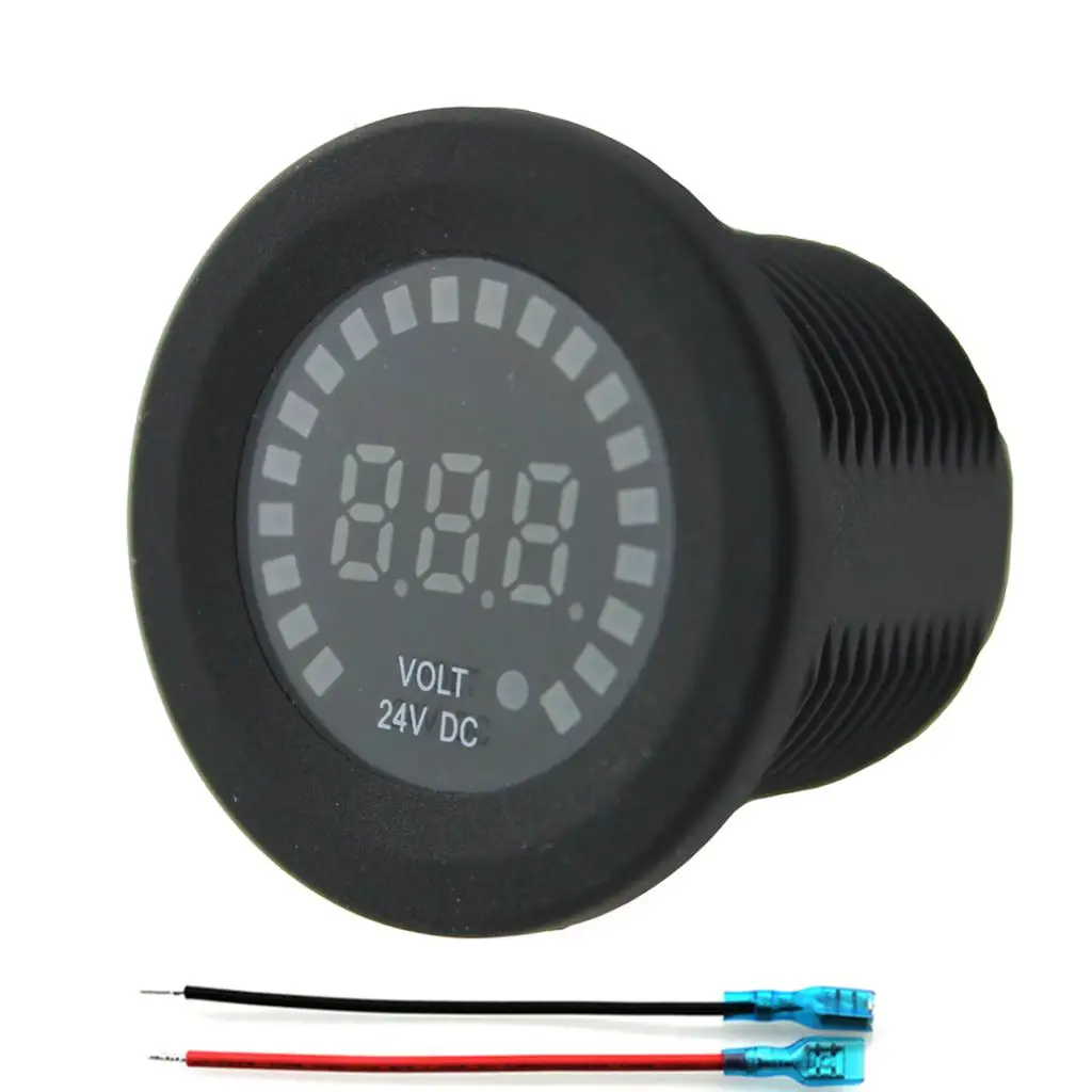 Voltmeter Parts for Motorcycle Car LED Circuit Automobile black and blue