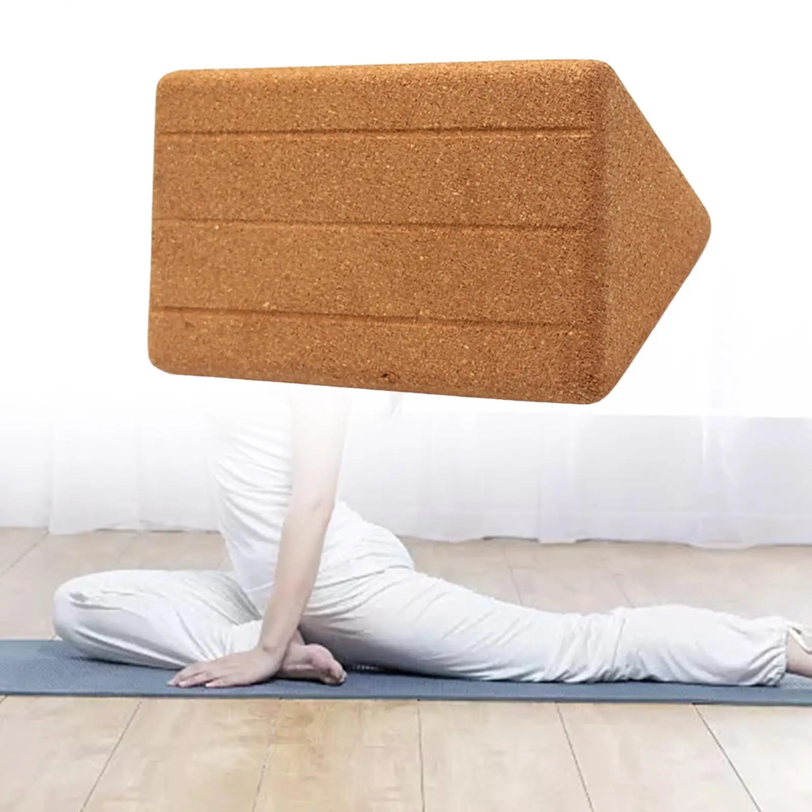 Yoga Block Cork Sport Home Gym Exercise Wood Yoga Brick  Block for Indoor Sports Exercise Workout Fitness