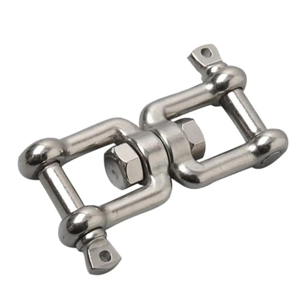 316 Stainless Steel Anchor Chain Swivel Jaw Double Shackle M8 M10 M12
