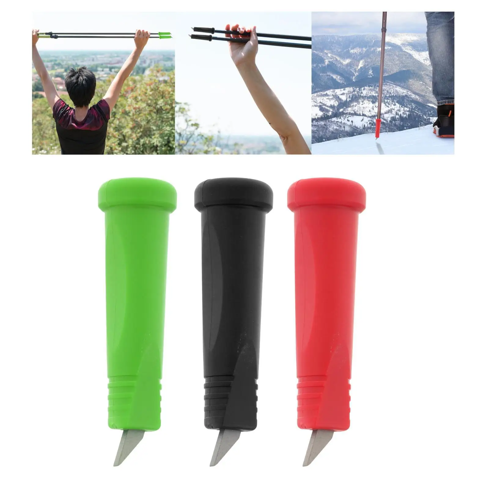 Alpenstock Tip Hat PP Portable 8cm Trekking Pole Accessory Trekking Poles Tip for Walking Hiking Cane Stick Camping
