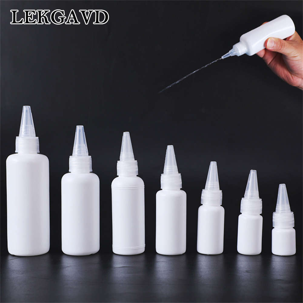 Best of 5 / 10 / 20 / 30 / 50 / 60 / 100ml Empty PE Plastic Glue Bottles With Screw-On Lids Travel Squeeze Liquid Ink Oil Dropper Refillable Bottles Reviews & Tips