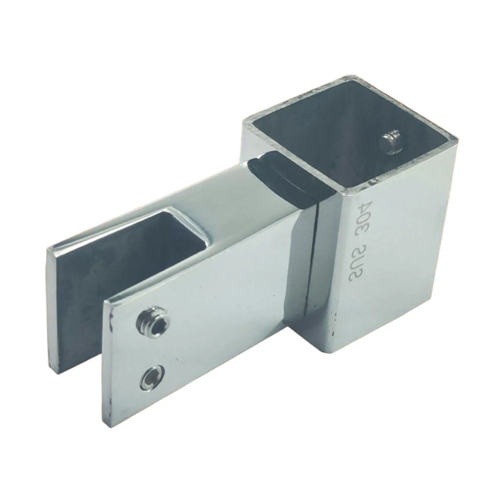 Square Pipe Connector for 28mm Square Pipe 304 Stainless Steel Hardware Flange Seat Corner Glass Pipe Fittings Connector T Clamp