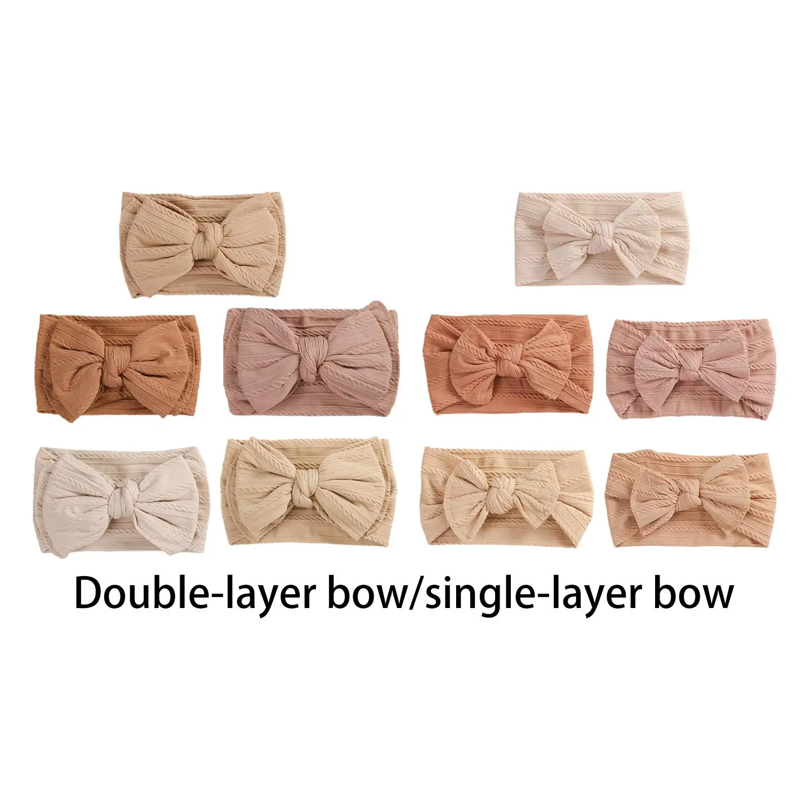 5 Pieces   with Bow Adorable Elastics Knit Hair Bands for Birthday  Shower Photography Props Toddlers Baby