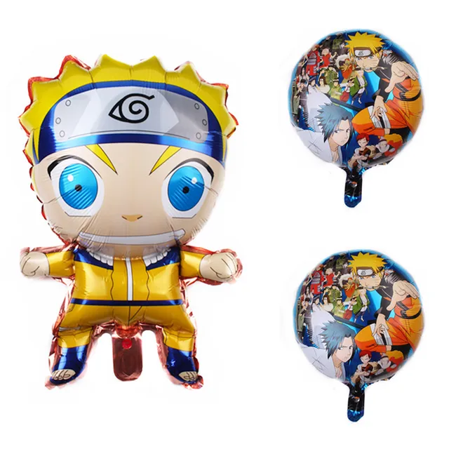 Modelagem Balão De Filme De Alumínio Naruto 59,9cm Desenho Animado Anime  Uzumaki Brinquedo De Decoração De Festa De Aniversário Infantil