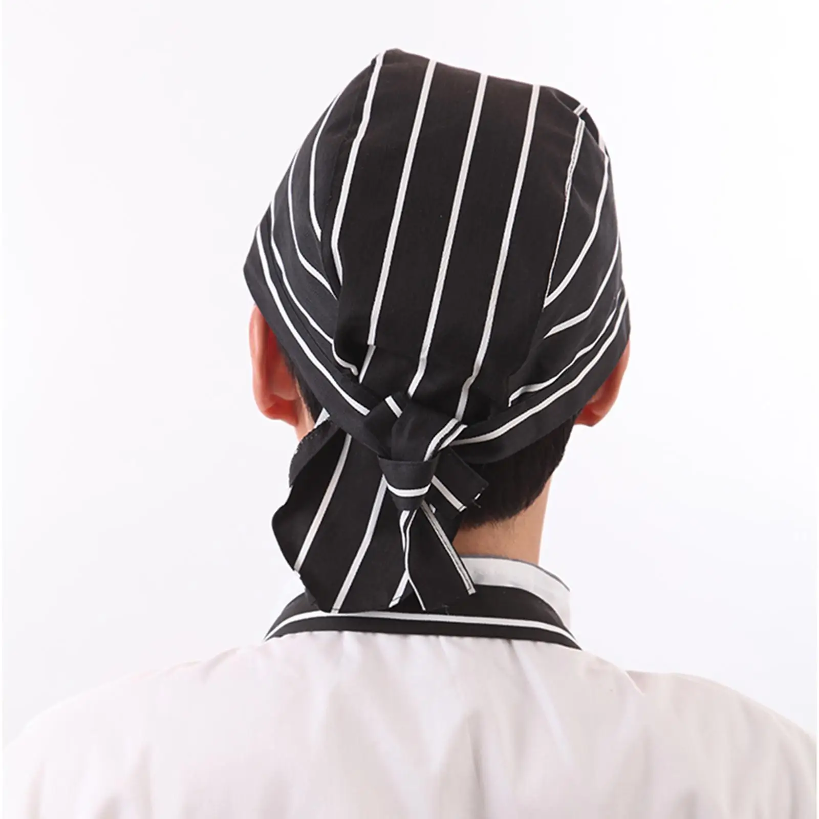 3Pcs Chef Hat Work Wear Hat Hair Cover Chef Tie Back Cap Headwear Kitchen Cooking Cap for Hotel Catering Bar Restaurant Worker