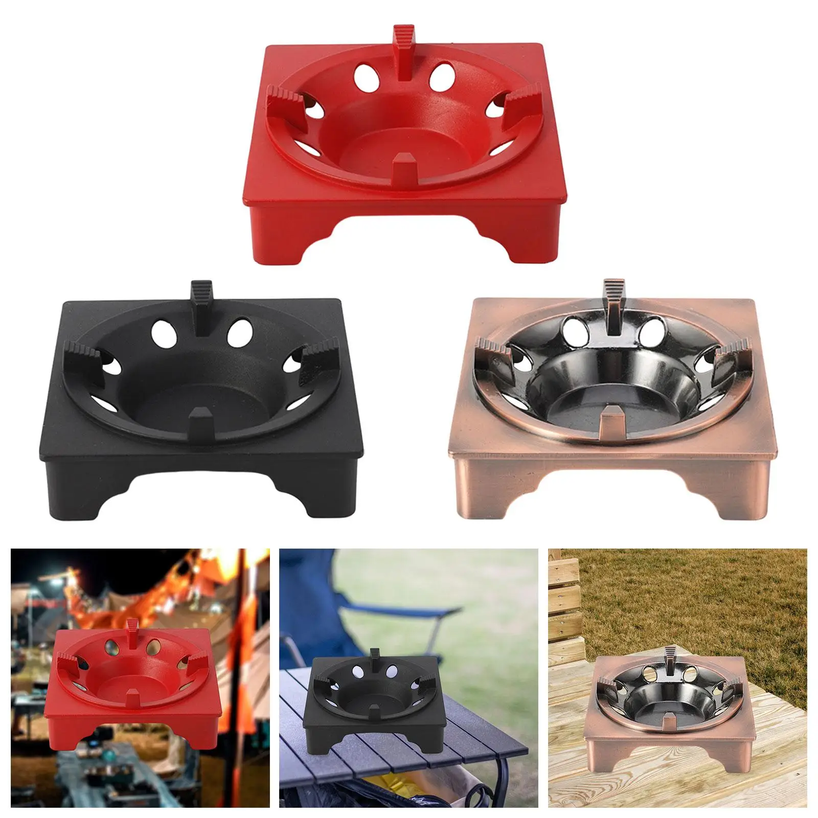 Camping Stove Fondue Stove Wok Stand Cookware Spirit Burner Stove Fire Boiler Cooking Stove for Cooking Hiking Backpacking
