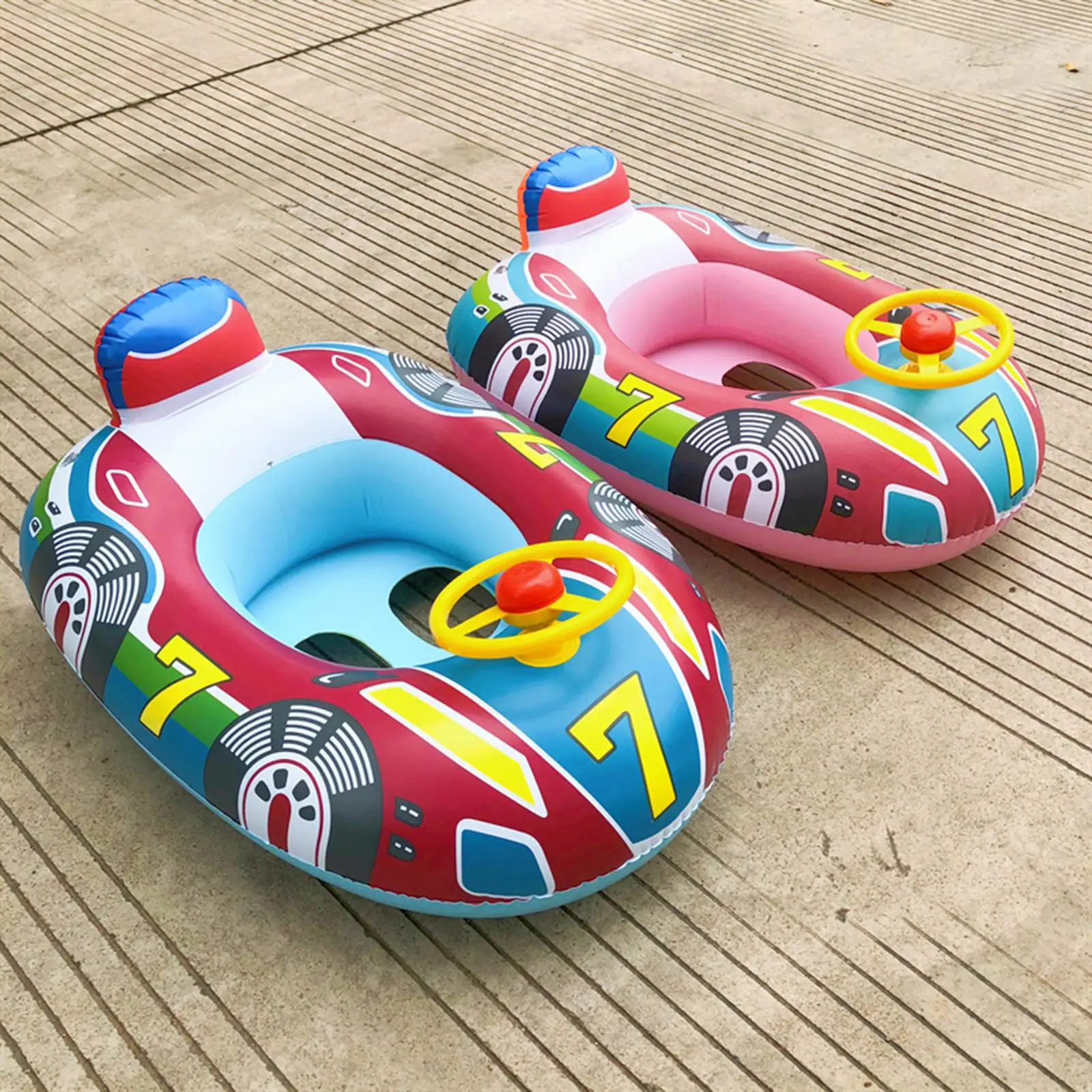 Durable Inflatable Car Shape Baby Swimming Rings Pool Float Seat Summer Holidays Beach Bathtub Boat Party Toys