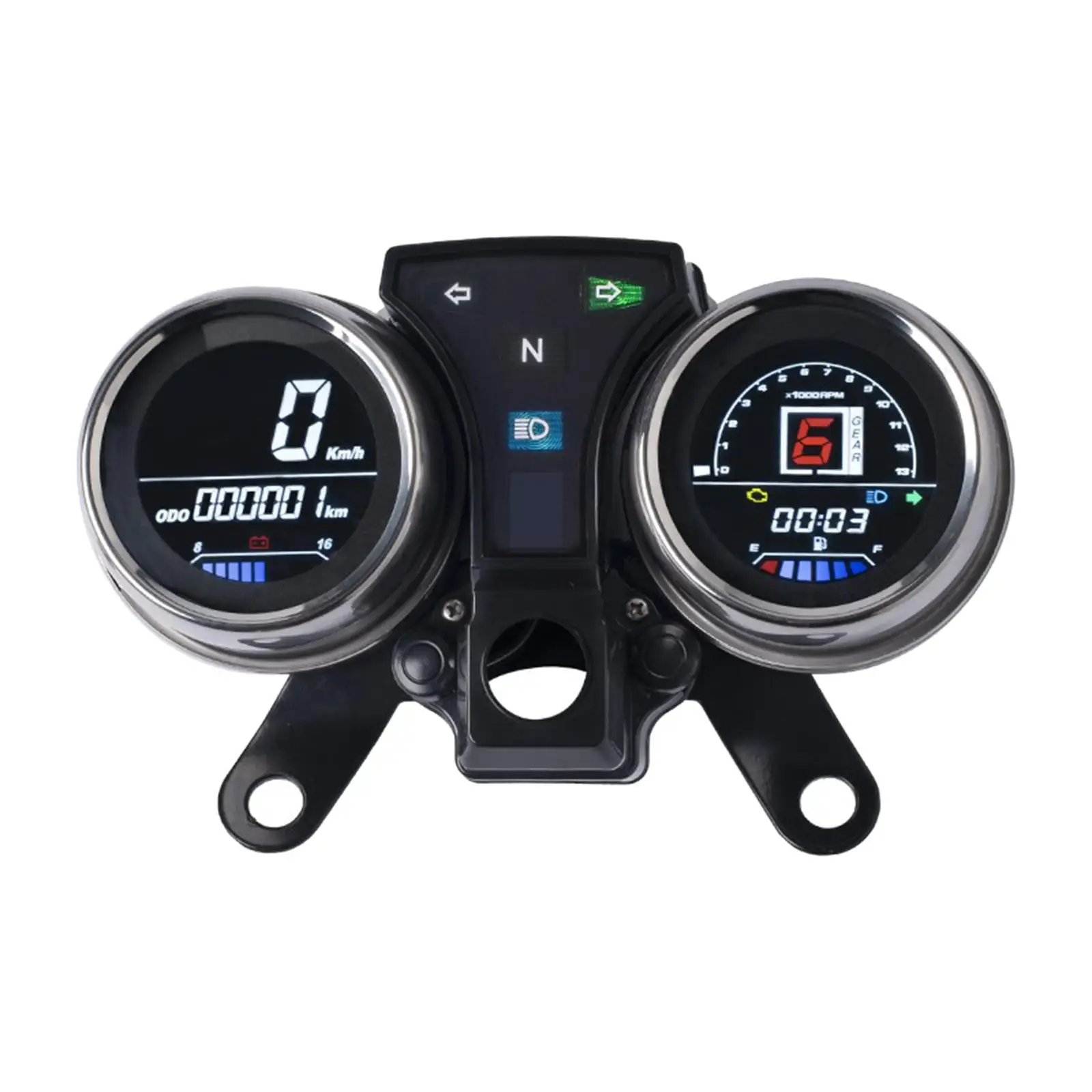 Racing Motorcycle VA LCD Digital Dashboard Replacement Electronic Tachometer