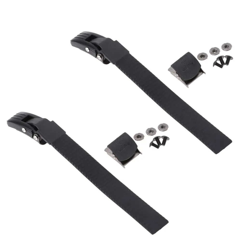 2x High Quality Replacement PP Inline Skate Fixing Band Strap + Mounting Clamp Screws Nuts