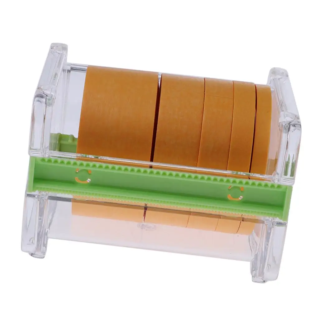 Adhesive Tape Box Hobby Model Tool Organizer w/ 5 Rolls Masking Tapes 5 Size