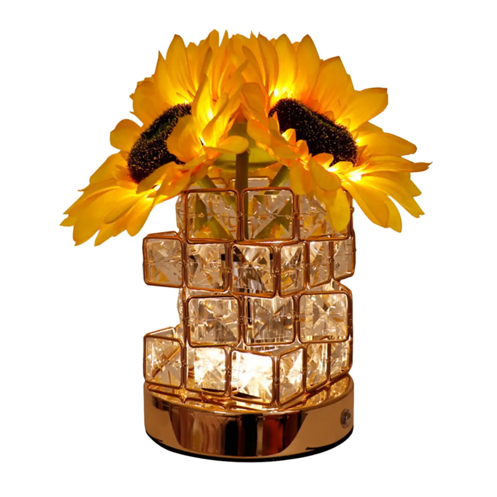 Artificial Flower Lamp LED Nightlight Modern Sunflowers Bedside Table Lamp