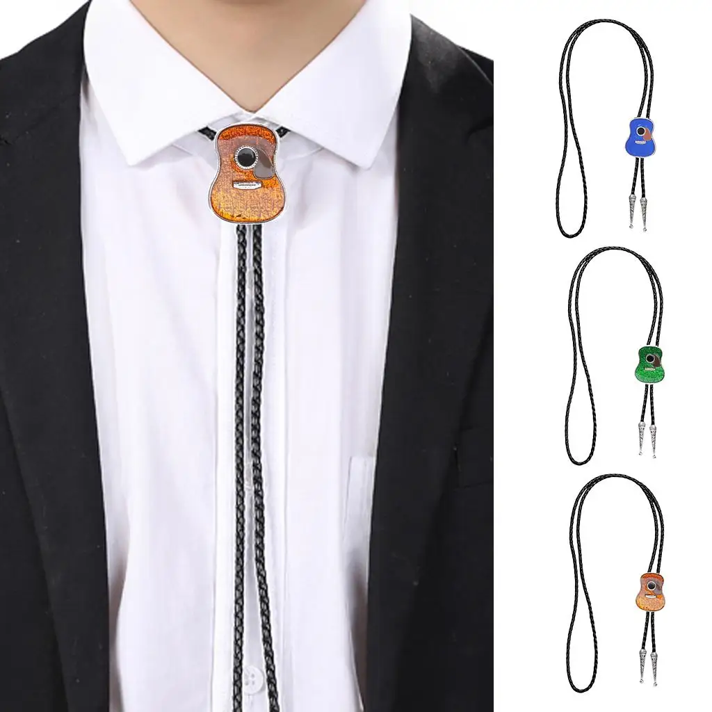Western Bolo Tie for Men   Leather Braided  Slide Cord Necklace for Women Boys Girls