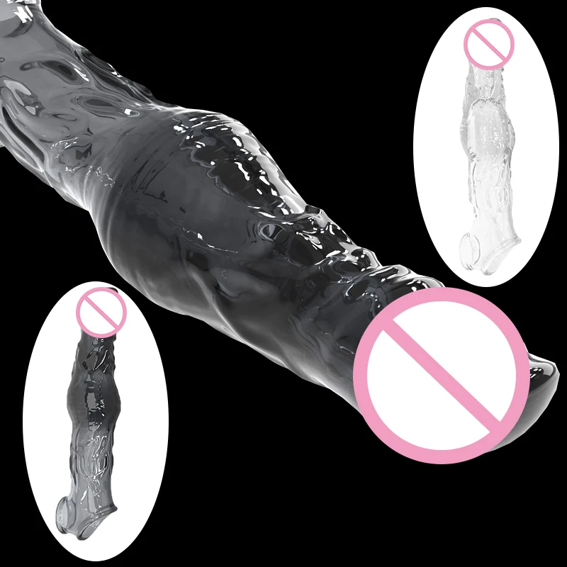 Penis Sleeve Vibrator Reusable Condoms Male Penis Enlargement Enlarger Delay Ejaculation Cock Ring Vibrating Sex Tools For Men S11391e77fb894e6f9dd9b1d666be243fK