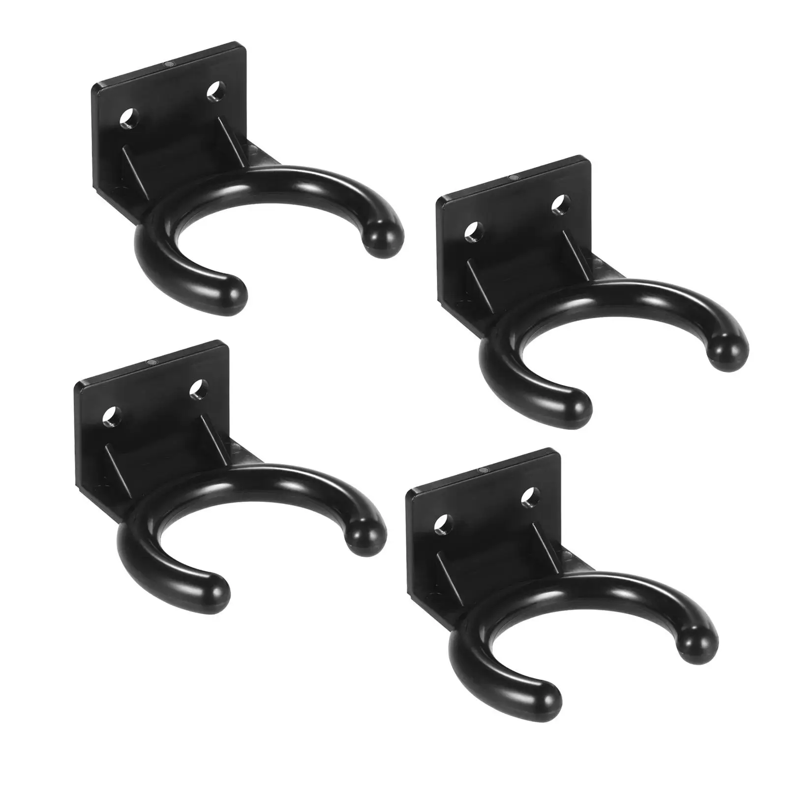 4Pcs Wall Mounted Microphone Hook Wall Hanger Stands Accessories Black Durable Rack Clip Holder for Home KTV Space Saving