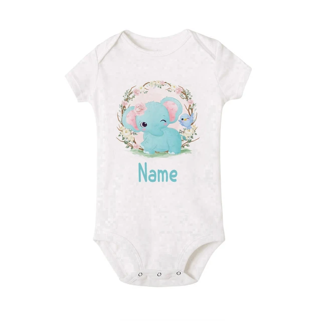 Personalized Baby Bodysuit Girls Boys Cute Clothes Custom Name