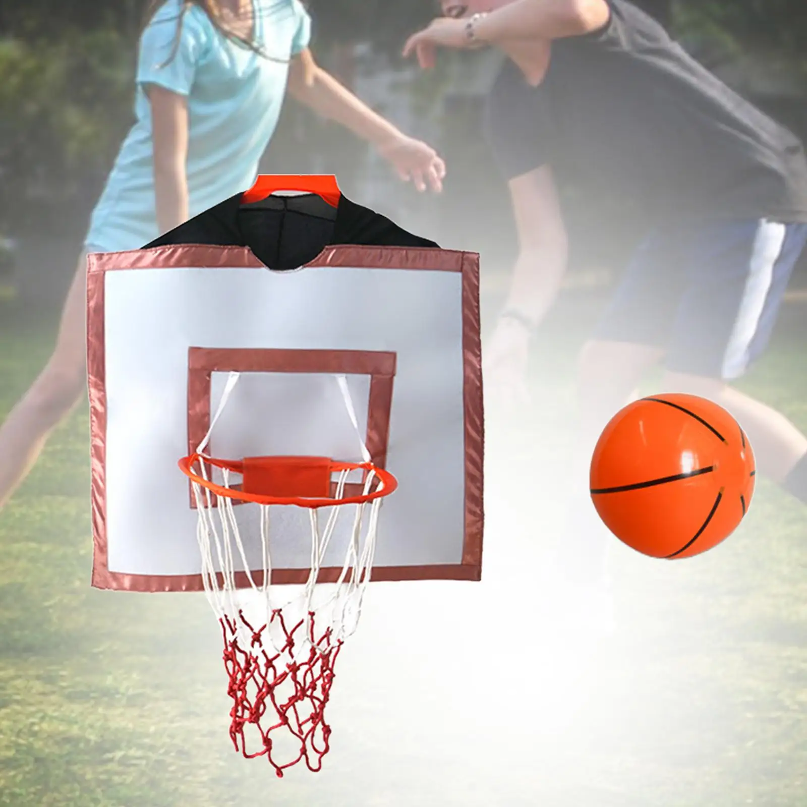 Wearable Basketball Hoop Costumes Backboard Basketball Props for Boys Girls Party Stage Performance Children`s Day Kindergarten